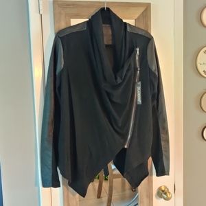 Blank NYC Drape Front Zip Up Jacket - NWT